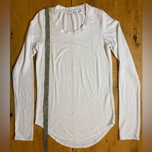 Wilfred Free White Scoop Neck Long Sleeve Top US M VGUC